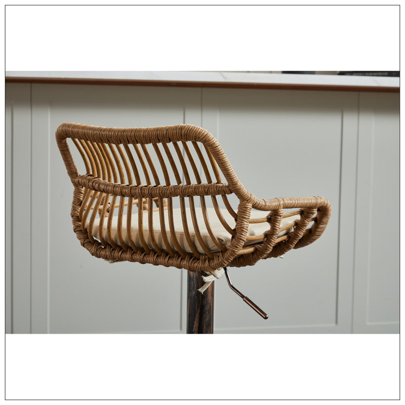 Ensemble de 2 tabourets de bar pivotants avec repose-pieds réglables avec repose-pieds pour la cuisine, la salle à manger, le salon, le bureau, 2 pièces / ensemble