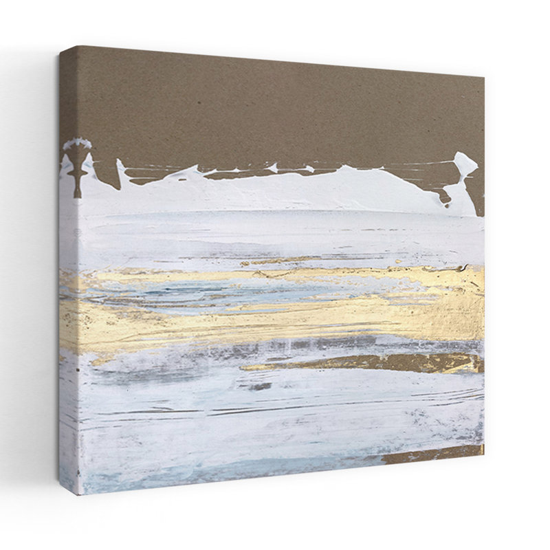 Art contemporain contemporain abstrait côtier, H 18 po x l 18 po