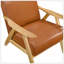 Chaise d'appoint confortable en similicuir avec fabrication en bois massif pour une vie élégante