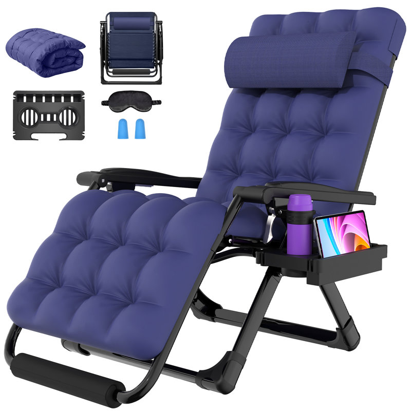 Fauteuil très grand pliable Bucero, Bleu