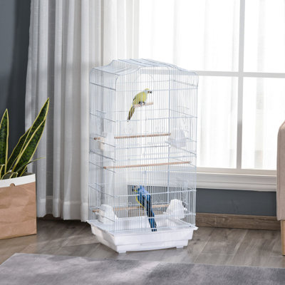 92cm Steel Flat Top Table Top Bird Cage with Stand