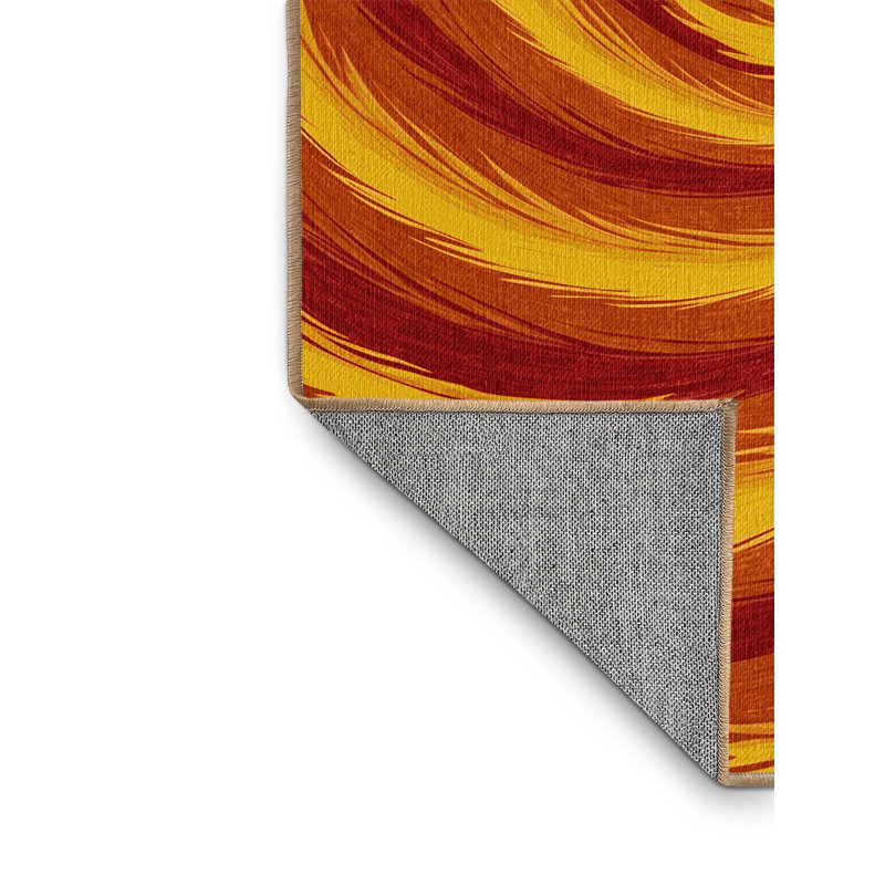 Tapis brun lavable à la machine, Rond 8 pi