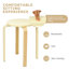 Chaise d'appoint empilable en beige