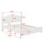 Lit plateforme en bois de style rétro avec support en lattes de bois-239406047-239406046