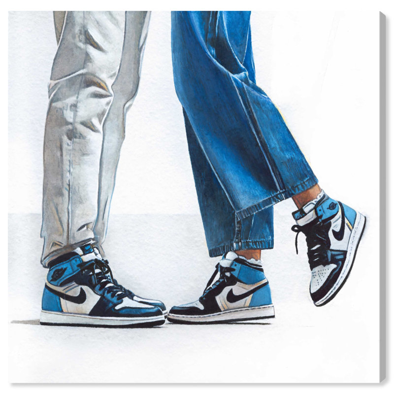 «A Cool Couple» sur toile, L 12 po x H 12 po x P 0,8 po
