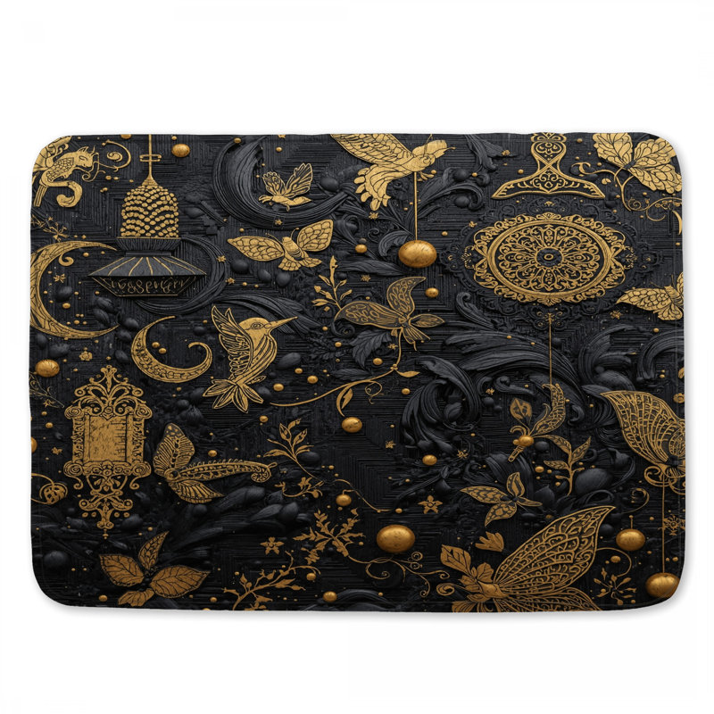 Tapis de bain doré doré, L 34 po x L 21 po