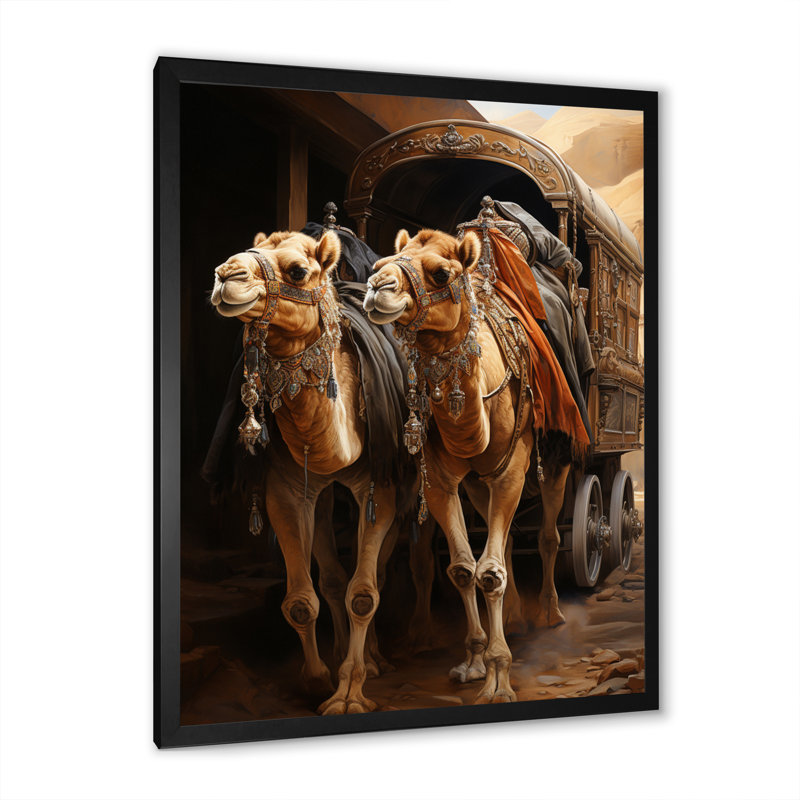 Asian Art Silk Road III, reproduction d'art sur toile, Cadre photo noir, H 20 po x l 12 po x P 1 po
