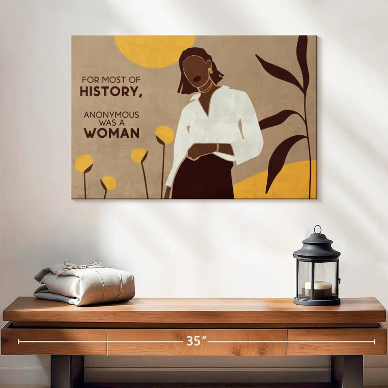 Citation de femme noire, H 16 po x l 24 po