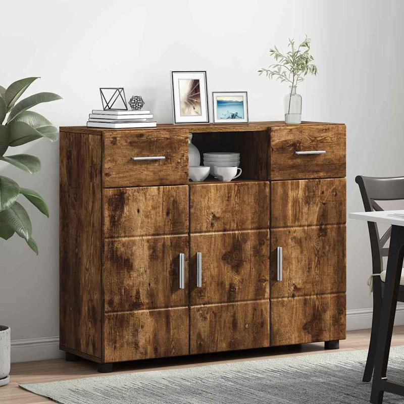 88.5cm Sideboard, Smoked Oak