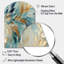 Or et bleu, expérience de dérive givrée - Art mural asymétrique abstrait en métal-109991091
