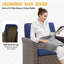 Ensemble de conversation 4 pièces pour fauteuil d'extérieur courbé en osier brun avec coussins et repose-pieds-1005374381