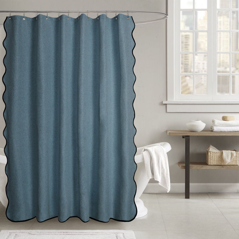 Rideau de douche Farmhouse, Bleu très foncé, H 72 po x l 72 po