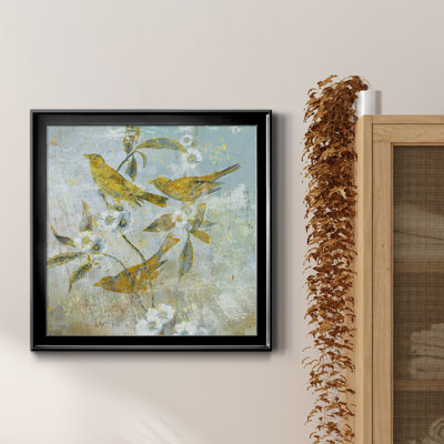 Aviaire jardin II - Peinture sur toile encadrée