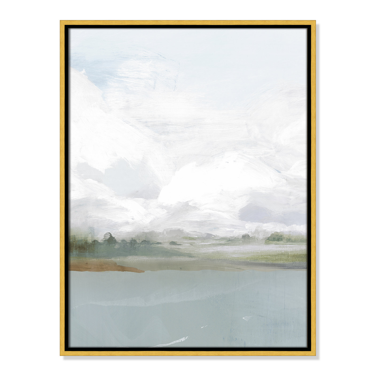 All Shore Painting, 25.5" H x 19.5" W, Gold