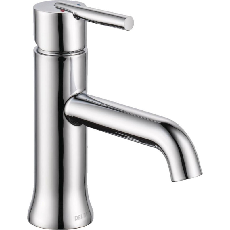 Robinet de salle de bain Trinsic, robinet de lavabo monotrou pour meuble-lavabo, ensemble de drain à poussoir en métal, chrome