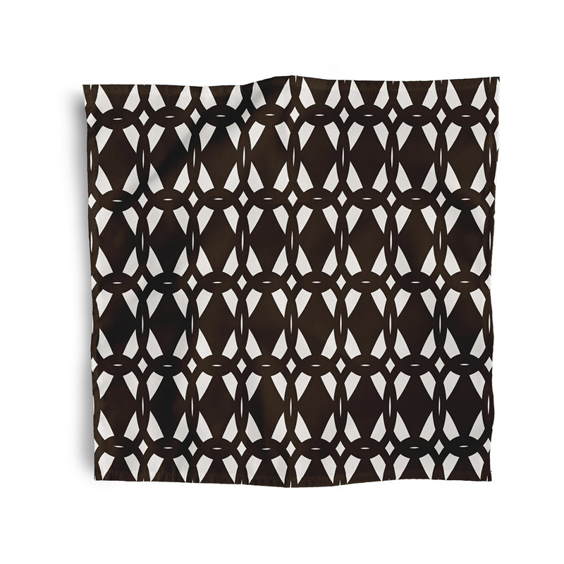 Christiam Polyester Geometric Square Napkin, Brown