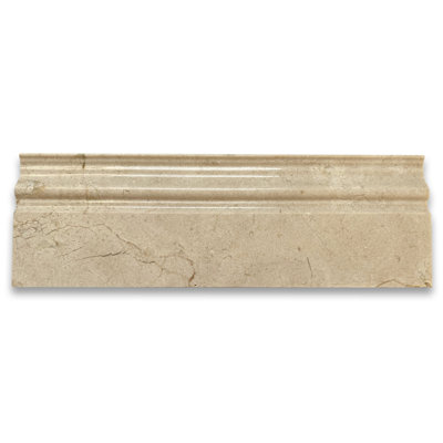 4" x 12" Matte Marble Specialty Trim in Beige