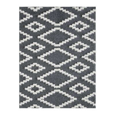 Tapis d'intérieur bleu en polyester tissé à la machine Eliot