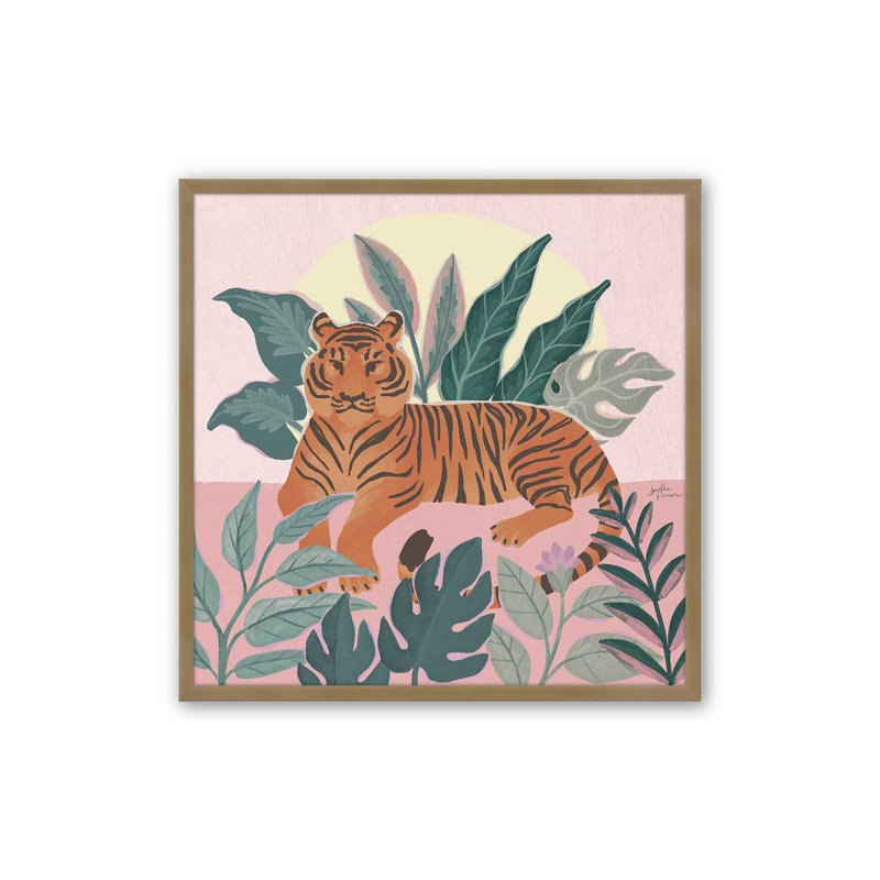 «Tiger Oasis», Or brossé, H 21,75 po x l 21,75 po