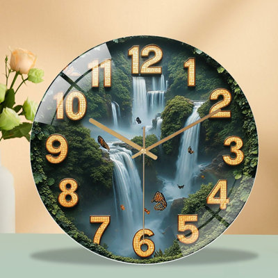 Horloge murale en forme de papillon Waterfall