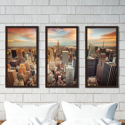 " New York City " 3 Piece Art Acrylic Print