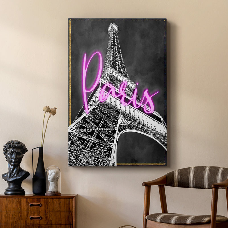 Nuits néon à Paris - galerie Cavas sur mesure, H 27 po x l 18 po