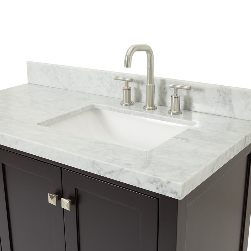 Ensemble de meuble-lavabo simple 43 po Cambridge, Espresso, Oui, Forme rectangulaire