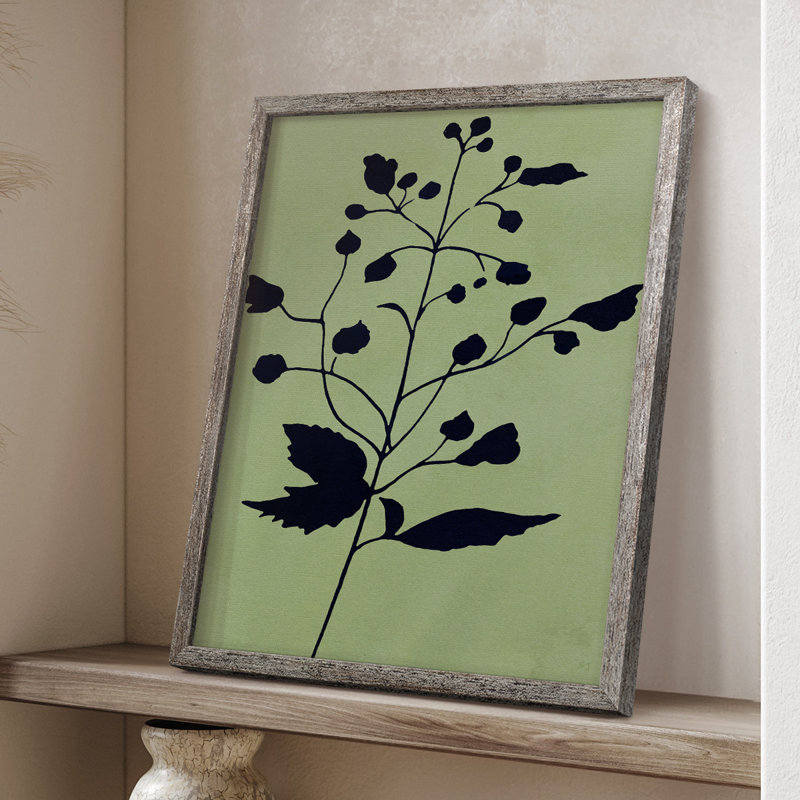 Earthly Botanical II, reproduction encadrée - bois massif 46982, H 11 po x l 9 po