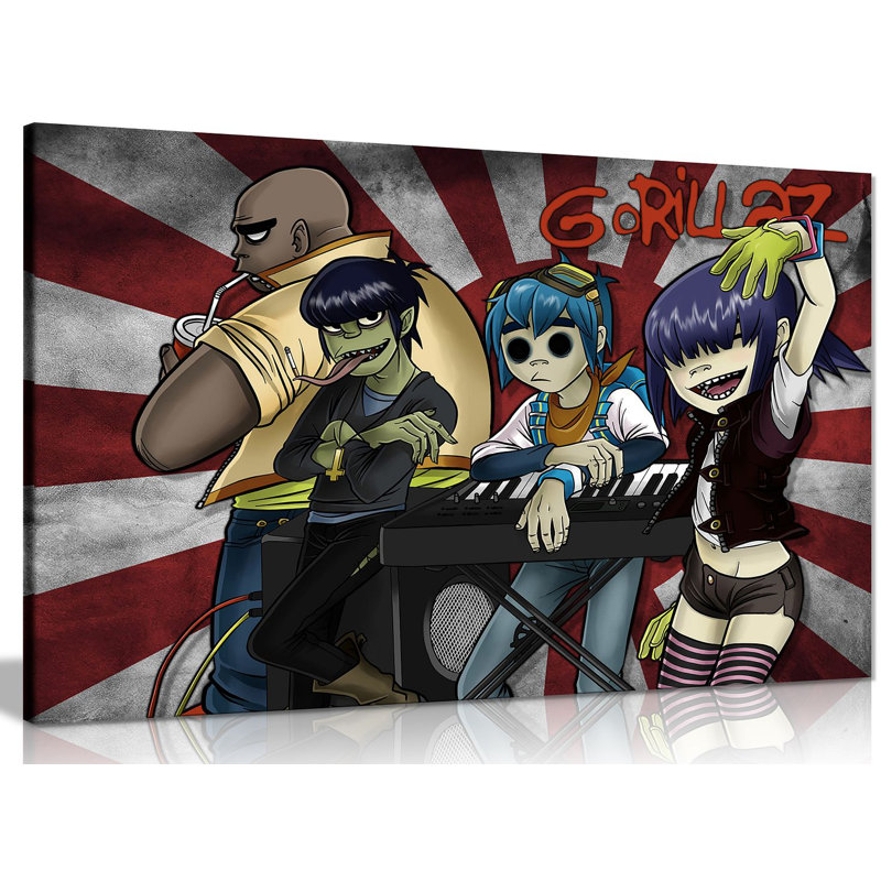 Gorillaz - Wrapped Canvas Print, 61cm H x 91cm W