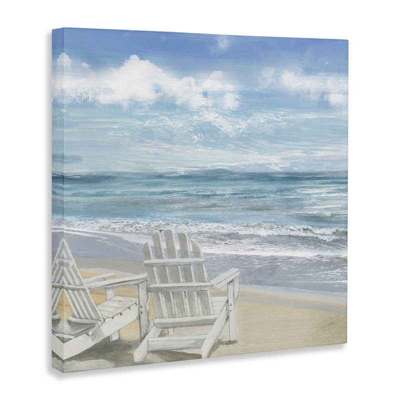 «Adirondack Chairs on the Beach», impression, H 17 po x l 17 po x P 1,5 po