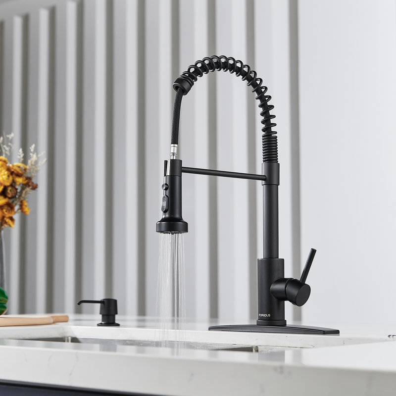 Blue Elephant Pull Down Kitchen Faucet, Black