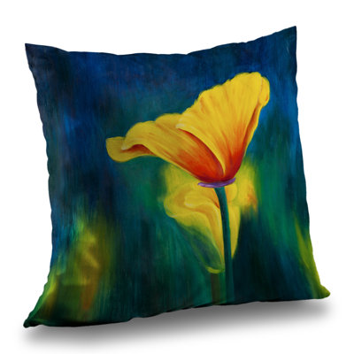Superb Contrast Flowers | Botanical Floral – Throw Pillow Cover Only, Double-Sided Print, Insert Not Included