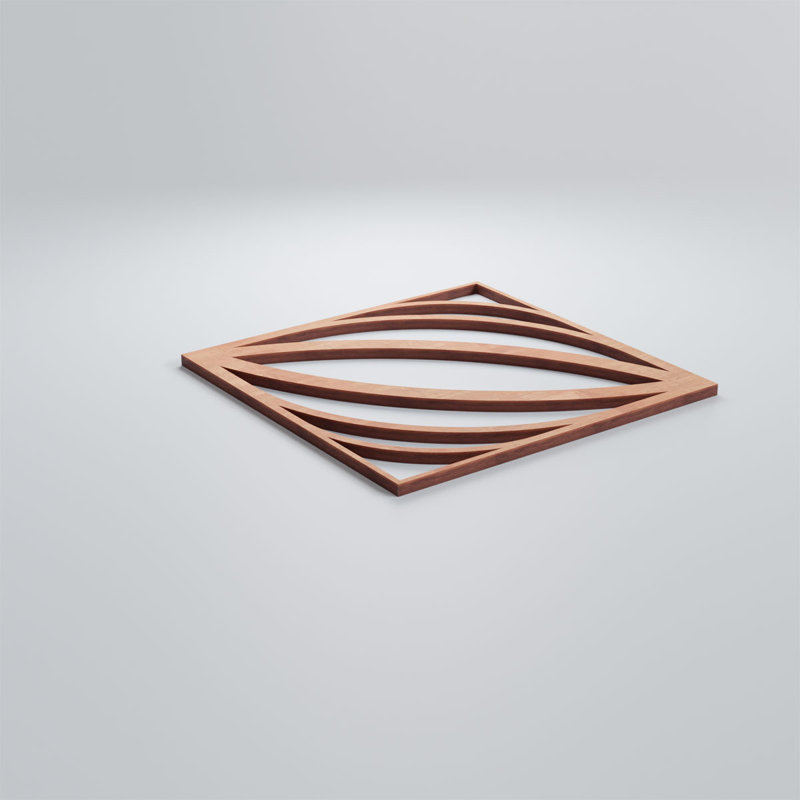 Panneaux muraux décoratifs en bois Otis, Cerise, H 7 3/8 po x l 7 3/8 po x P 1/4 po