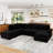 Brunella Corduroy U-shaped Sectional Modular Sleeper Storage Sofa Bed-818858857