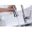 Robinet d'évier de cuisine à poignée simple rétractable en chrome-50629083