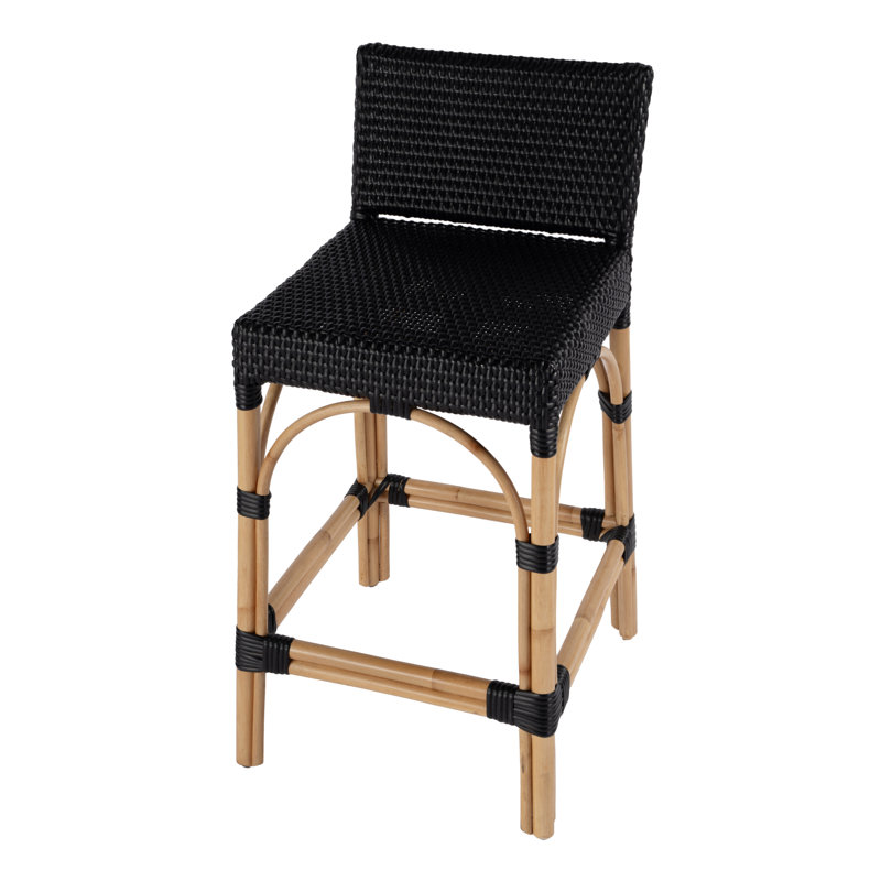 Tabouret de bar 24,5 po Estella, Noir, noir, noir, noir, Tabouret de comptoir (siège d'une hauteur de 24 p