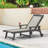 Plastic And Textilene Adjustable Patio Outdoor Chaise Lounge Chairs With Wheel Adjustable Textilene Recliner-570289847