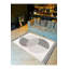 Tapis décoratif moderne lavable à la machine noir et gris-667158572