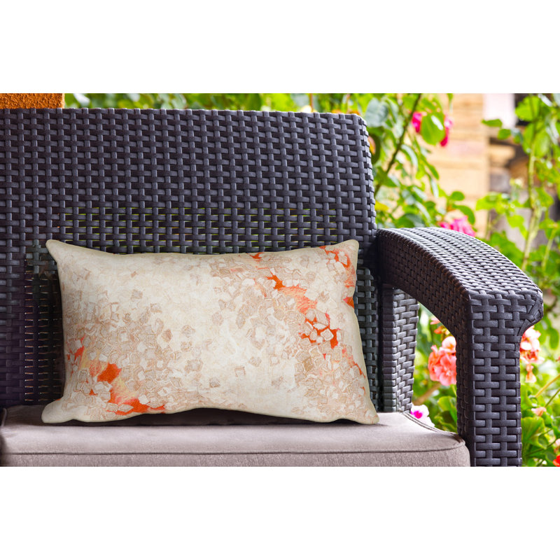 Visions III Outdoor Pillow Cover & Insert, Orange