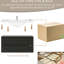 Meuble-lavabo 48 po avec lavabo mural, tiroirs à fermeture en douceur, bois, comptoir en résine, installation rapide
