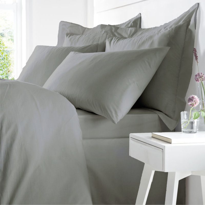 100% Cotton Envelope Pillowcase, Charcoal