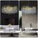 14-Light 39" Dimmable Tree Branches Crystal Linear Chandelier