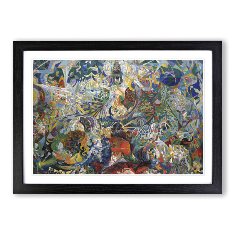 Coney Island by Joseph Stella - Picture Frame Graphic Art, Black Framed, 36cm H x 48cm W x 2cm D