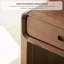 Bureau rectangulaire rétro en bois massif brun noyer-1983104888