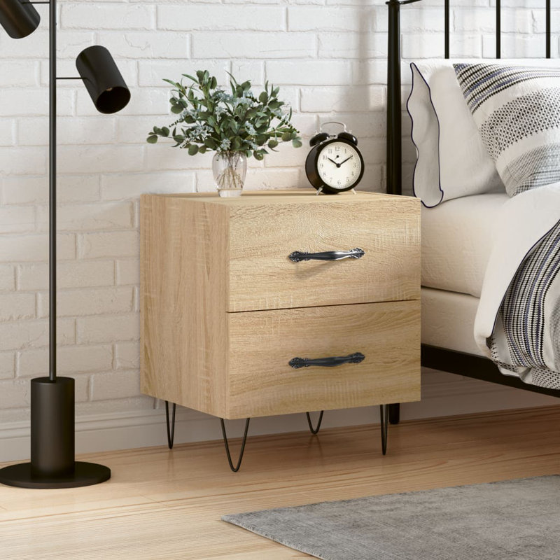 Introduce an air of modern charm to your interior with these bedside cabinets!, Smoked Oak, Individual