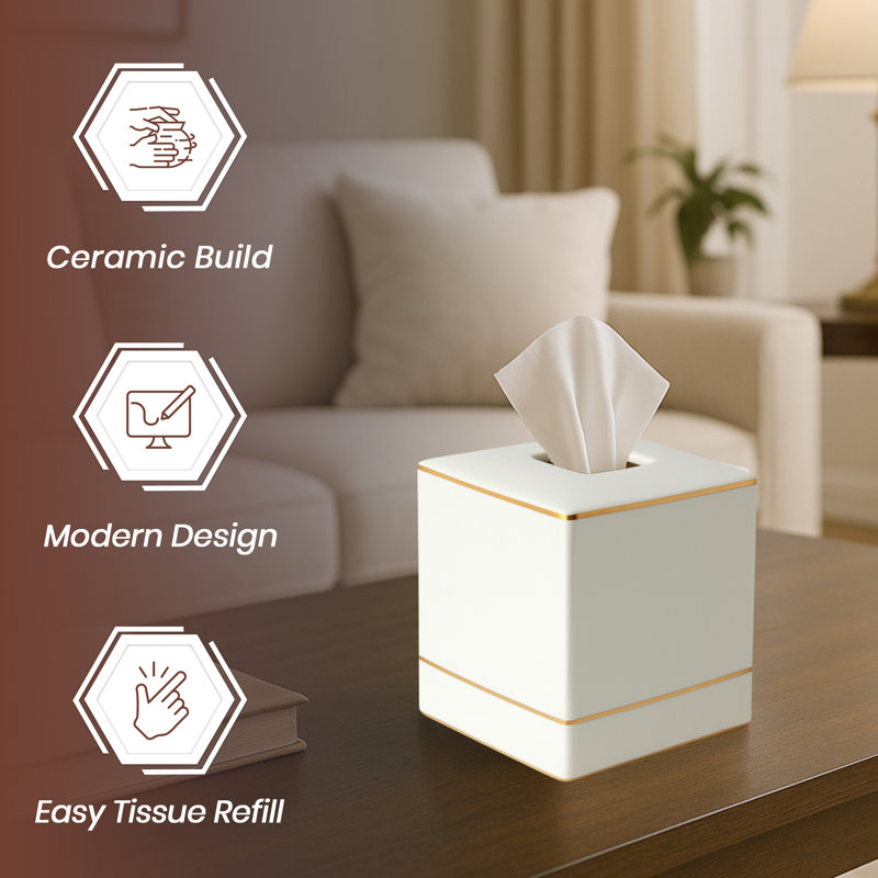 Wangi Porcelain China Tissue Box Cover
