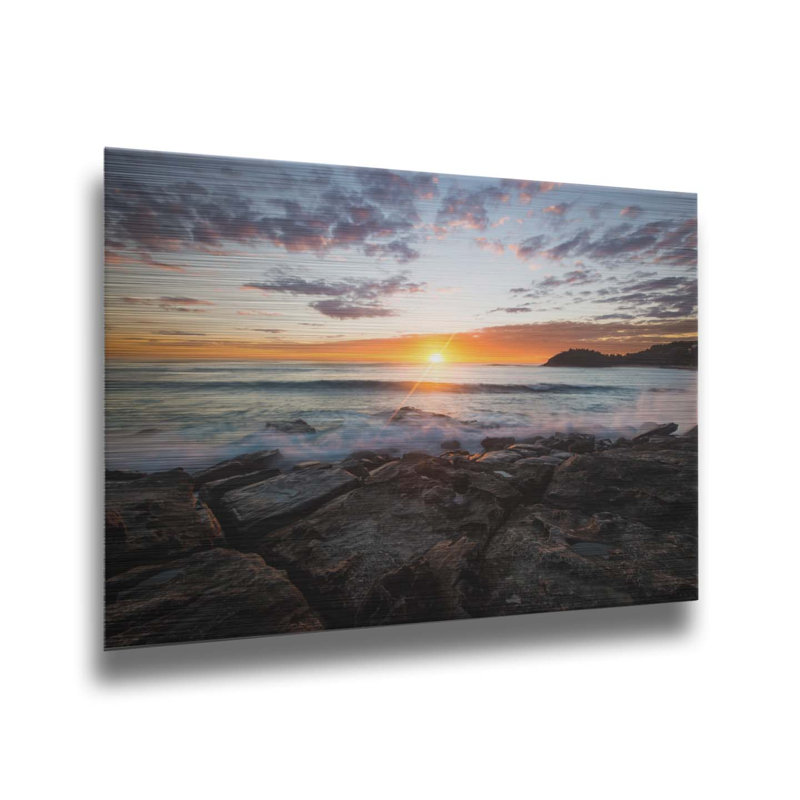 «Manly Sunrise» par Scott Barlow sur, Pas de tapis, Métal sans cadre, H 20 po x l 30 po x P 1 po