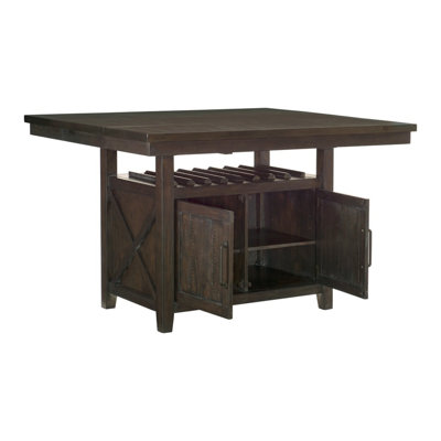 Coriss 6 - Person Solid Wood Top Four Leg Dining Set