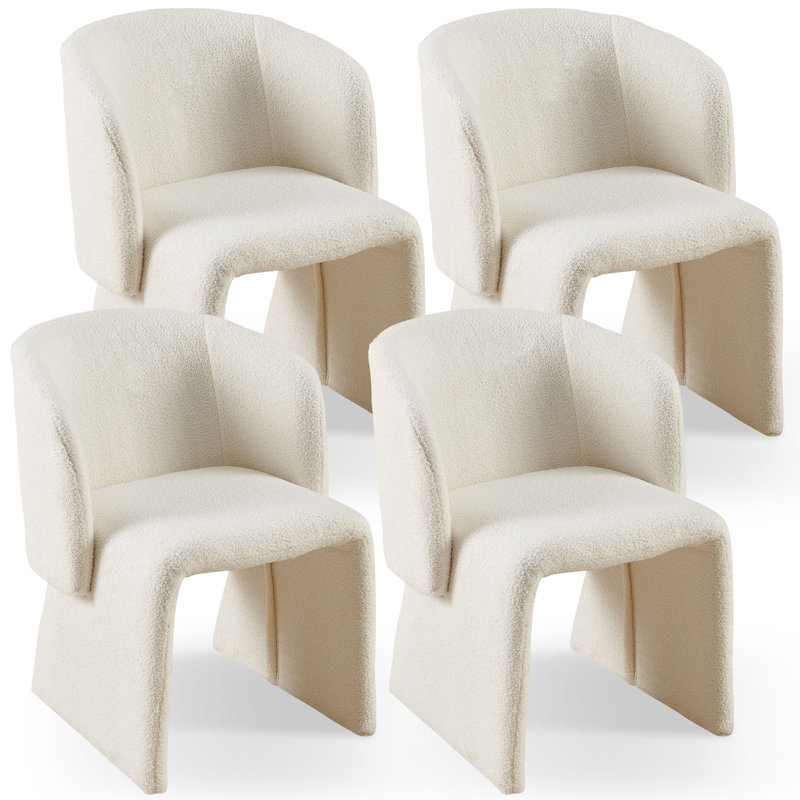 Teddy Tashi Dining Chair, 4, Ivory