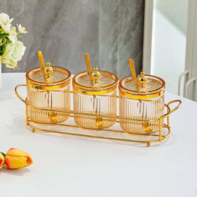 Bouteille d'eau 3 grilles 3 cuillères assaisonnement pot de cuisine de bureau